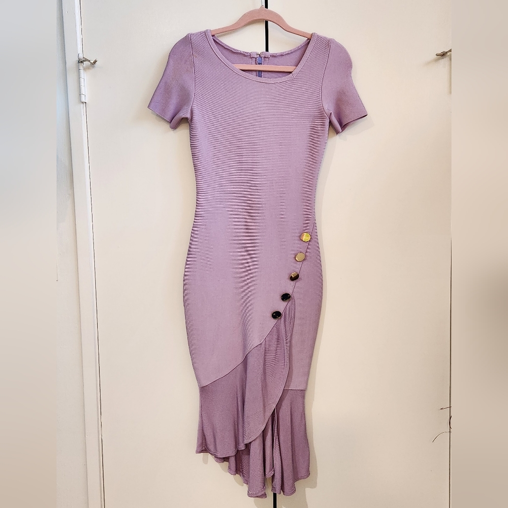 Lilac Bandage Dress, Size Medium - Picture 2 of 5